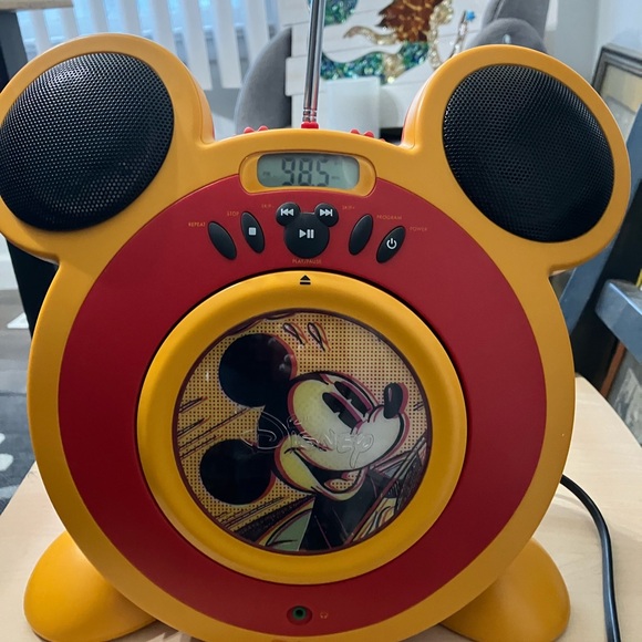 Disney Mickey Mouse Red and Orange CD Boombox - Picture 2 of 11